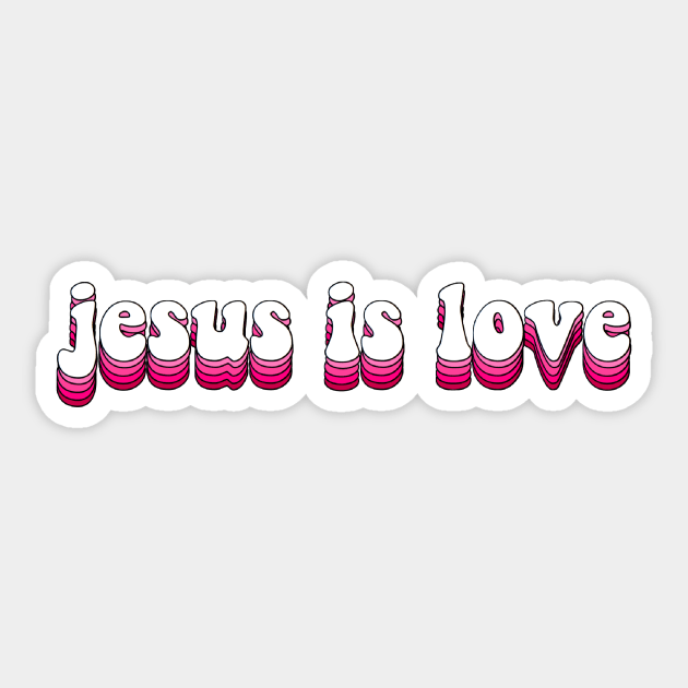 jesus is love Sticker by mansinone3